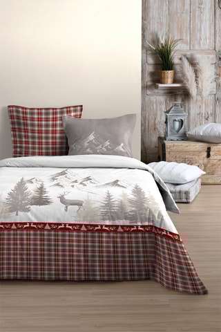 Parure de couette en coton - 78 fils/cm² - Gris