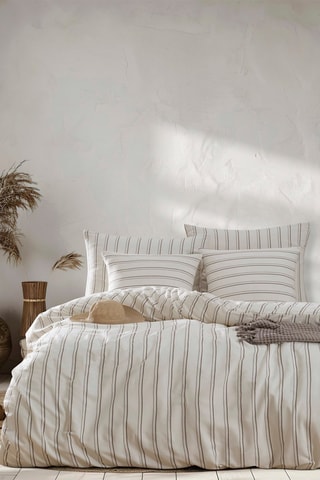 Parure de couette en coton 47 fils/cm² Hamilton - Beige