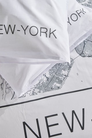 Parure de couette en coton 57 fils/cm² Java - Blanc