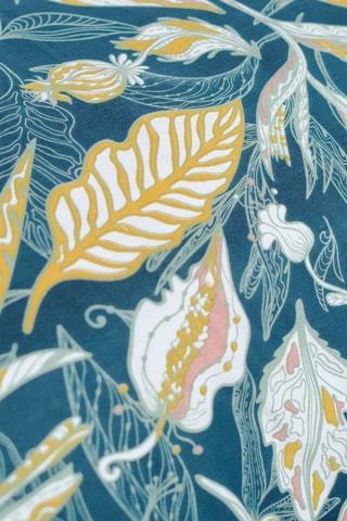 Parure de couette en coton 57 fils/cm² Sunshine - Bleu canard et jaune