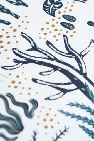 Parure de couette en coton Sunshine - 
Blanc et vert