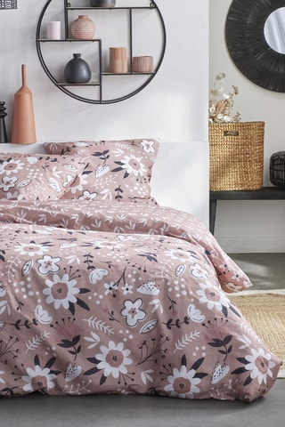 Parure de couette en coton 57 fils/cm² - Rose