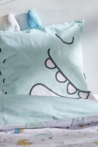 Parure de couette en coton 57 fils/cm² Happy - Blanc