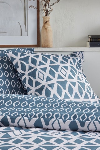 Parure de couette réversible Crazy - Bleu