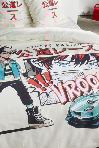 Parure de couette en coton 57 fils/cm² Java - Blanc