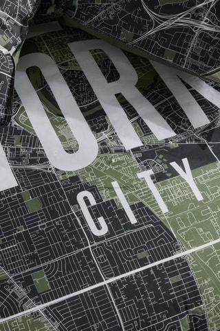 Parure de couette en coton 57 fils/cm² Java - Vert