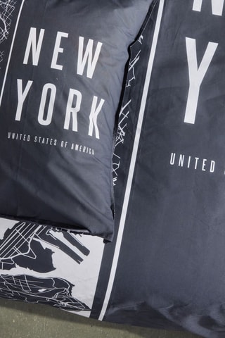 Parure de couette en coton 57 fils/cm² Java - Bleu marine