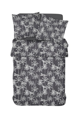 Parure de couette en coton Sunshine - Bleu marine et blanc