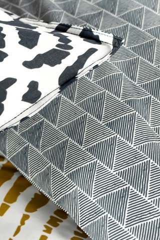 Parure de couette en coton 57 fils/cm² Sunshine - Blanc et noir