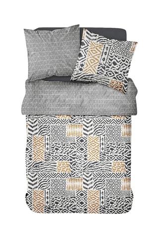 Parure de couette en coton 57 fils/cm² Sunshine - Blanc et noir