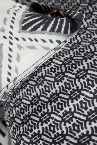 Katoenen Overtrekset Sunshine - Wit en Camel