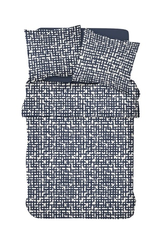 Parure de couette en coton Sunshine - Blanc et noir