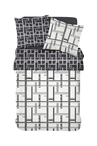 Parure de couette en coton Sunshine - Noir et blanc