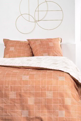 Parure de couette en coton Sunshine - Orange
