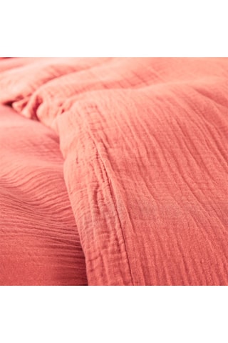 Parure de couette en gaze de coton 57 fils/cm² - Rose