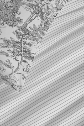 Parure de couette réversible en coton 57 fils/cm² Adama - Perle