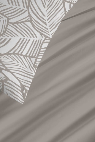 Parure de couette réversible en coton 57 fils/cm² Fira - Naturel