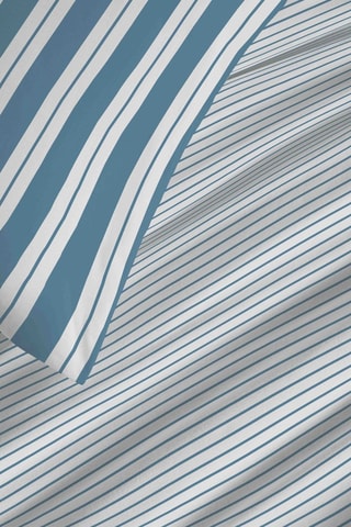 Parure de couette réversible en coton 57 fils/cm² Florence - Bleu