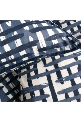 Parure de couette en coton 57 fils/cm² Sunshine 6.44 - Bleu et blanc