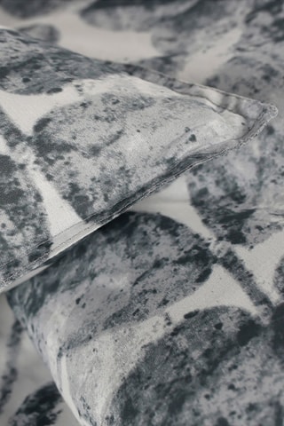 Parure de couette en coton Sunshine - Blanc et gris