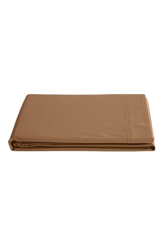 Drap plat en coton 57 fils/cm² - Taupe