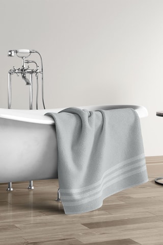 2 draps de douche - Gris clair - 70 x 140 cm
