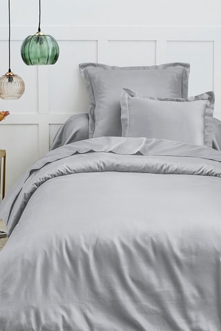 Housse de couette en coton 57 fils/cm² - Gris clair