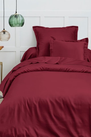Housse de couette en coton 57 fils/cm² - Bordeaux