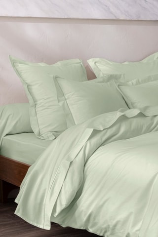 Housse de couette en coton 80 fils/cm² Julian - Vert d'eau