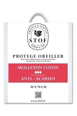 Protège-oreiller Carlyn - Blanc