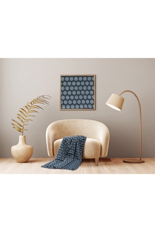 Plaid polaire jeté de canapé Velletri - 125 x 150 cm - Gris et blanc