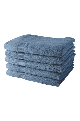 5 draps de bain - Denim - 70 x 130 cm