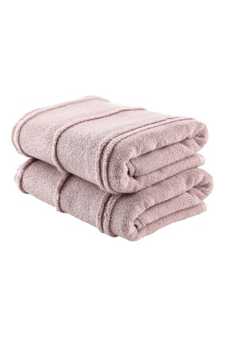 2 serviettes de toilette Arden - Lilas - 50 x 90 cm