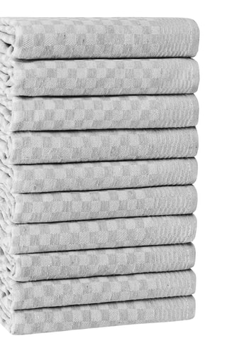 10 torchons en coton Lola - Gris