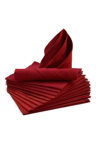 12 serviettes de table carrées Arc En Ciel  - Bordeaux