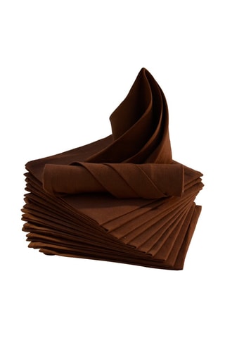 12 serviettes de table carrées Arc en Ciel - Chocolat