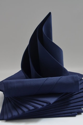 12 serviettes de table carrées Arc En Ciel - Bleu marine