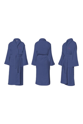 Sortie de bain et serviette coordonnée - Indigo