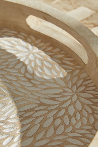 Plateau en bois Mango Wood - 35 x 35 x 5 cm - Naturel