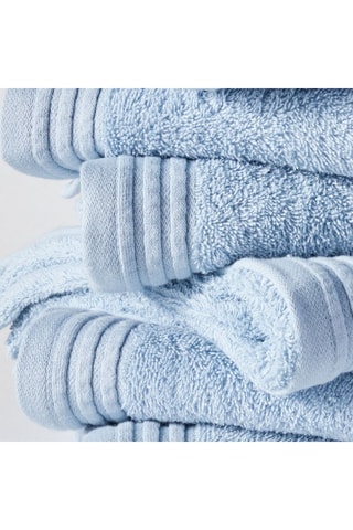 6 serviettes de bain - Bleu - 50 x 130 cm