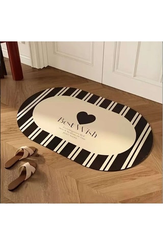 Tapis de bain Best Wish - Beige - 60 x 100 cm