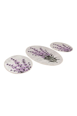 3 tapis de bain - Blanc - 50 x 60/60 x 100 cm