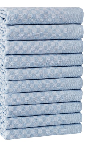 10 torchons - Bleu clair