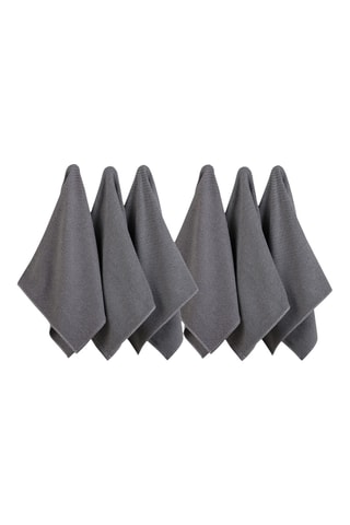 6 torchons - Anthracite
