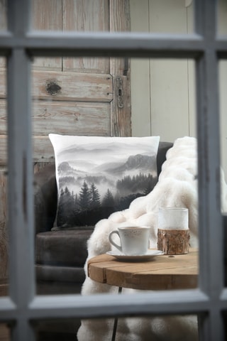 Coussin - Blanc et gris - 50 x 50 cm