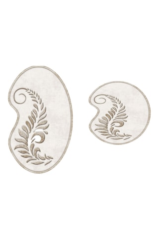 2 tapis de bain - Ecru - 50 x 60/60 x 100 cm