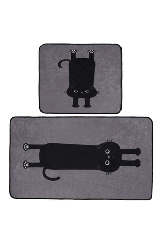 2 tapis de bain - Gris - 50 x 60/60 x 100 cm