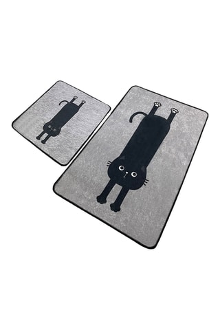 2 tapis de bain - Gris - 50 x 60/60 x 100 cm