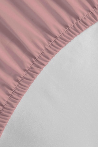 2 draps-housses en coton 57 fils/cm² - Vieux rose
