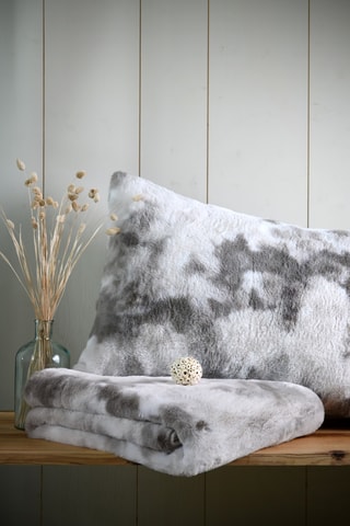 Plaid - Ecru et gris - 180 x 220 cm